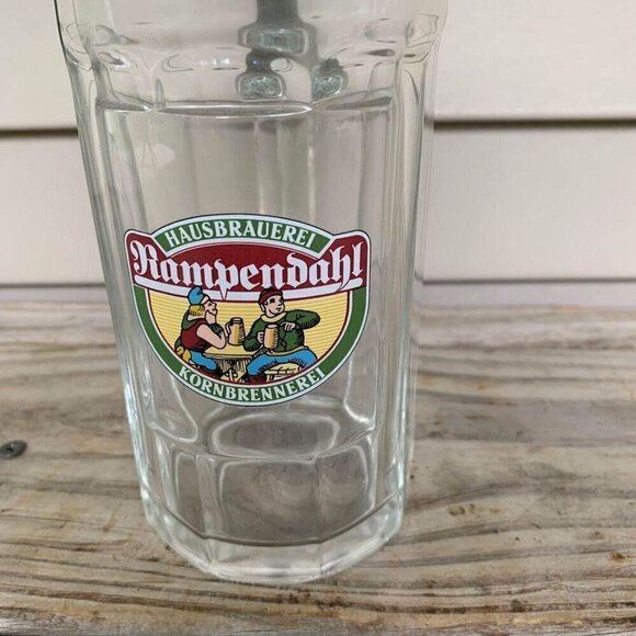 Kampendahl Lidded Beer Mug Glass & Pewter - Picture 2 of 7